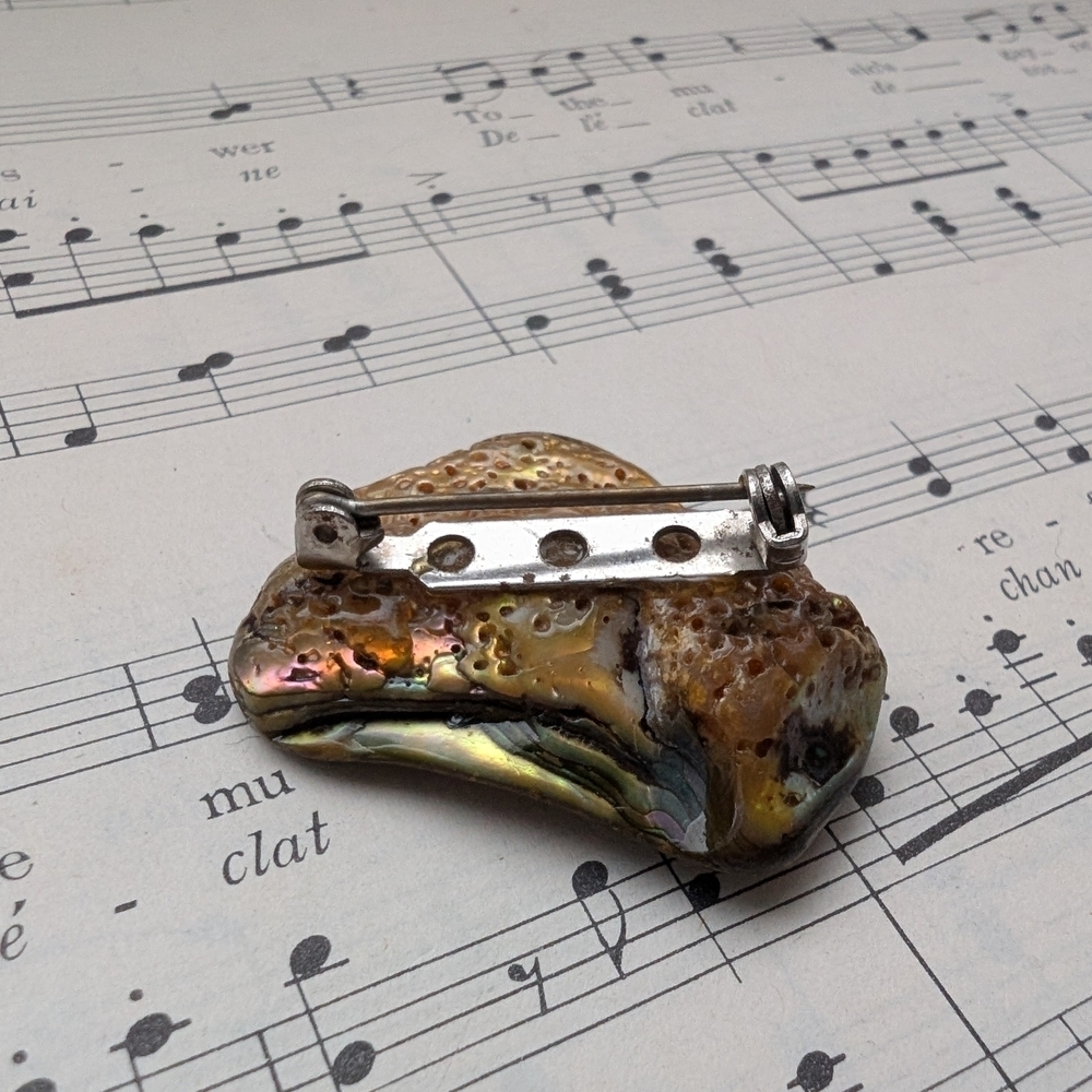Iridescent Abalone Shell Brooch - Picture 5 of 11